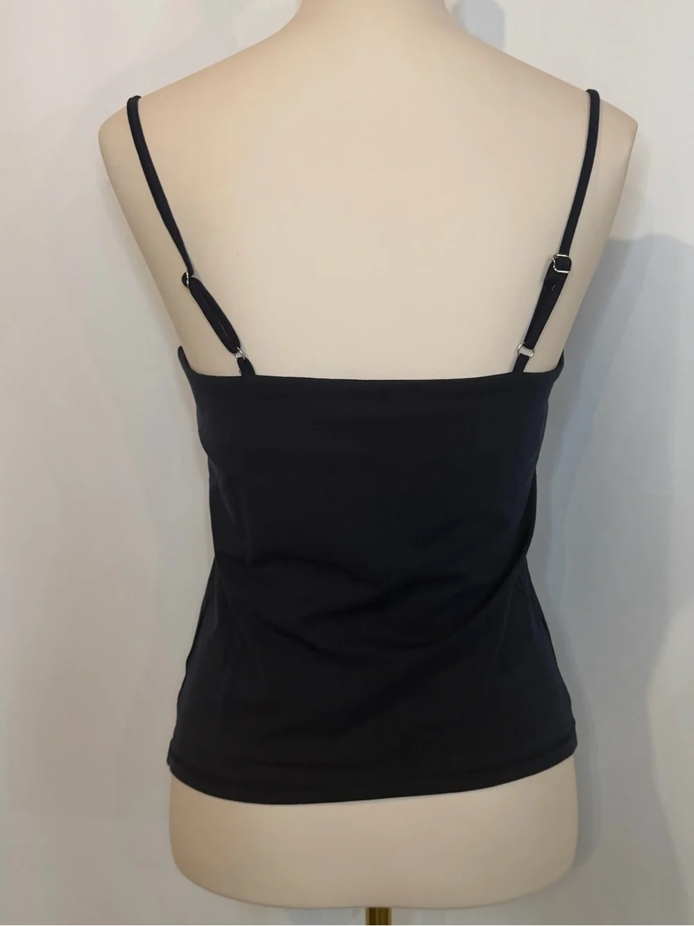 J.Crew Stretch cotton shelf-bra tank top in navy